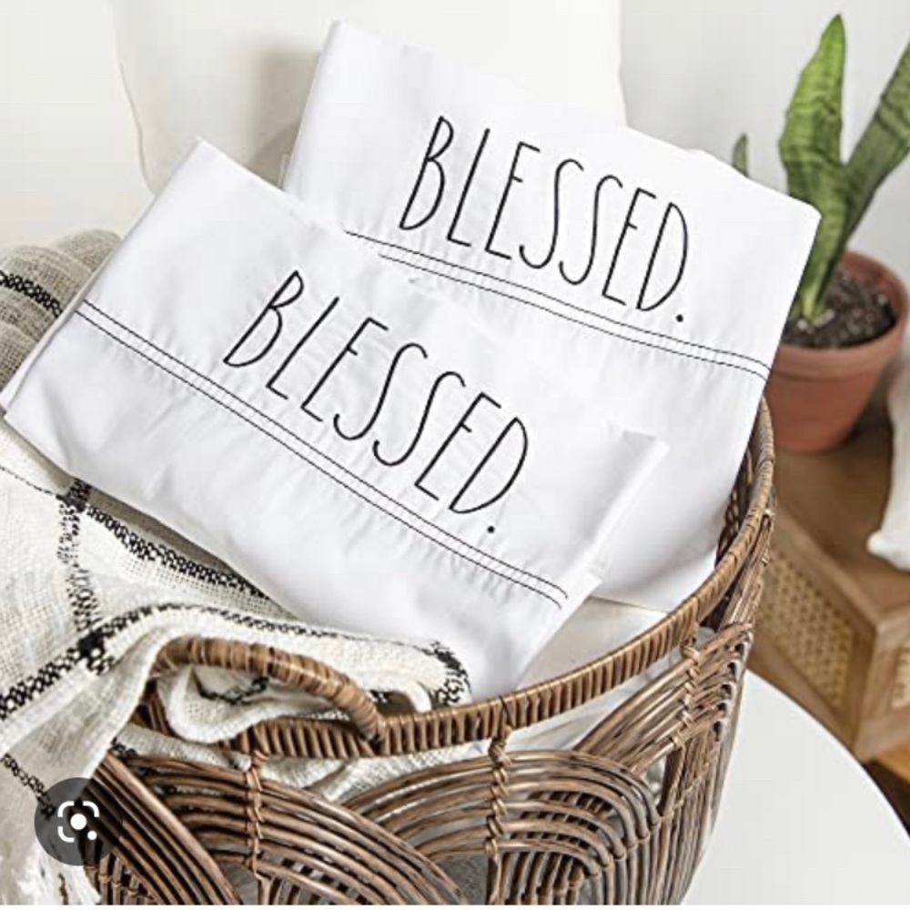 NWT Rae Dunn BLESSED Pillowcases